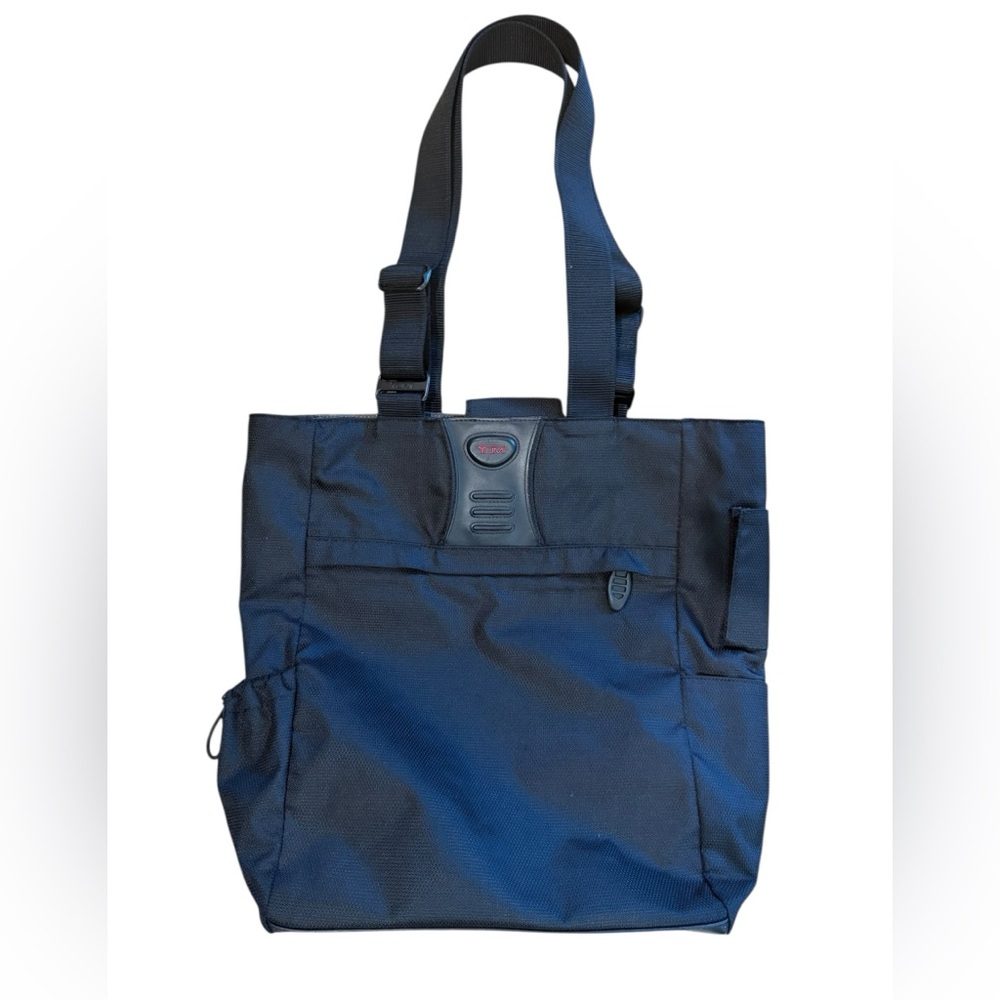 Tumi Tote Bag‎ Black Business Travel Carry Heavy Nylon Magnetic Closure 15x12x5